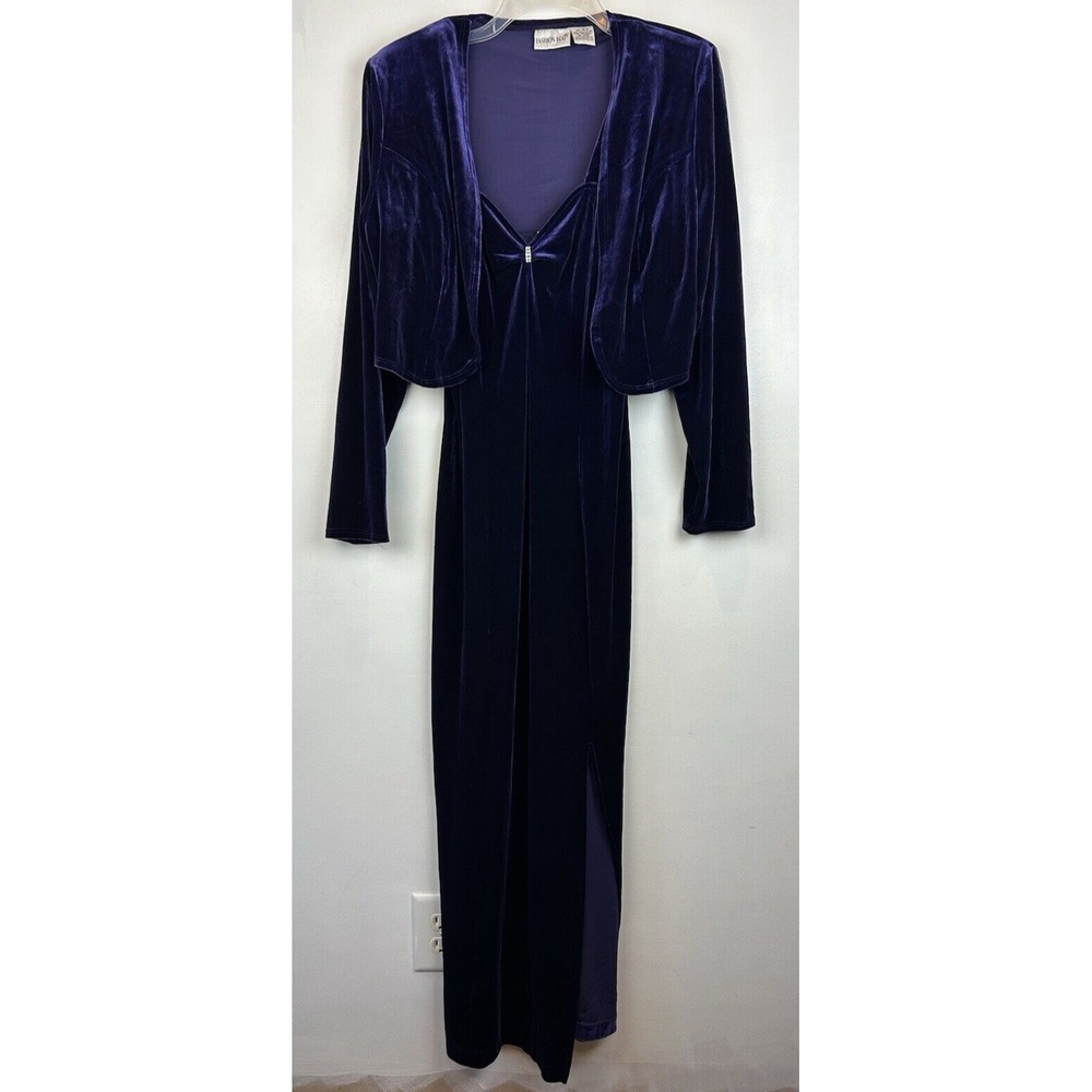 Velour Dress Womans 14-16 Jacket Purple Whimy Goth Fairy Grunge Slit Dark Fem